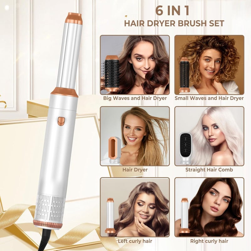 OKWRAP Hair Dryer Brush,6 in 1 Professional Hot Air Styler,Powerful Air Curling Wrap Styler,Negative Ionic Hair Dryer Fast Drying, Multi Hair Stylerfor Curling Volumizing Straightening Styling - Image 3
